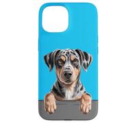 Catahoula Leopard Dog Cute Funny Peeking Puppy Case for iPhone 15