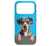 Catahoula Leopard Dog Cute Funny Peeking Puppy Case for iPhone 17 Pro