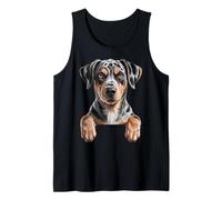 Catahoula Leopard Dog Cute Funny Peeking Puppy Tank Top