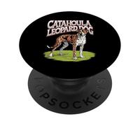 Catahoula Leopard Dog Line Art Design PopSockets Adhesive PopGrip
