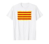 Catalan Flag Value Graphic T-Shirt, Men, White, XL