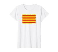 Catalan Flag Value Graphic T-Shirt, Women, White, M