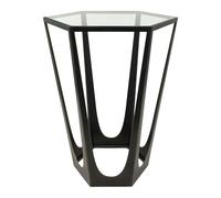 Catalan Side Table - Bronze & Glass