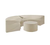 Catalina 3Pc Furniture Cover Set Tan - 2 Round Sectional Sofas & Coffee Table