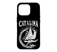 Catalina Island California Big Wave Sailing Nautical Retro Case for iPhone 16 Pro