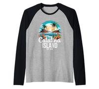 Catalina Island California Est 1542 Raglan Baseball Tee