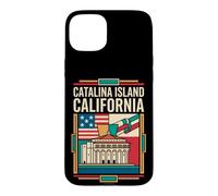Catalina Island California Flag Coastal Travel Art Case for iPhone 15 Plus