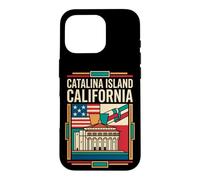 Catalina Island California Flag Coastal Travel Art Case for iPhone 16 Pro