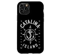 Catalina Island California Nautical Compass Rose Sailing Case for iPhone 11 Pro