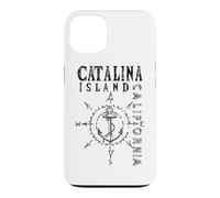 Catalina Island California Nautical Compass Rose Sailing Case for iPhone 13