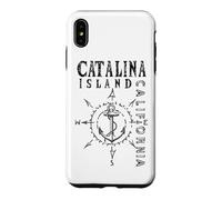 Catalina Island California Nautical Compass Rose Sailing Case for iPhone XS Max