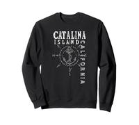 Catalina Island California Nautical Compass Rose Sailing Sweatshirt