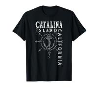Catalina Island California Nautical Compass Rose Sailing T-Shirt