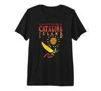 Catalina Island California Sailing Catamaran Retro Ocean Premium T-Shirt