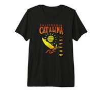 Catalina Island California Sailing Catamaran Retro Ocean Premium T-Shirt