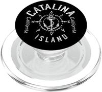 Catalina Island California Sailing Compass Rose, Beach Boat PopSockets PopGrip for MagSafe