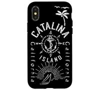 Catalina Island Sailing Compass Rose Beach Boat Case for iPhone X/XS