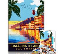 Catalina Waterfront Puzzles for Adults Teens 1000pc Puzzle,Toys Educational Games Stress Relieving Wishlist with Santa Claus 38x26cm