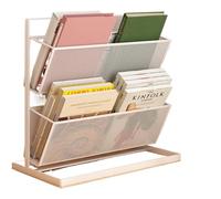 Catalogue Display Stand - 2-Layer Desktop, Literature and Single Sided Display Stand | Clear Brochure and Newspaper Holder for Hospitals, Schools, Offices, Outdoor Libraries,