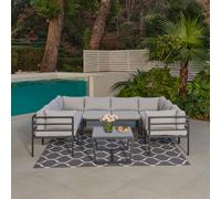Catalon Grey Modular Aluminium Garden Sofa Set Home Detail Grey One Size
