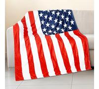 Catalonia American Flag Blanket Patriotic USA Throw Blanket - Super Soft Flannel for Bed, Couch, Sofa - USA Military Veteran July 4th Gift