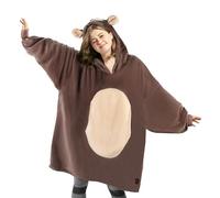 Catalonia Classy Bear Oversized Hoodie Blanket Women, Warm Winter Gifts for Her, Super Soft Fleece Wearable Blanket, Cute Hooded Blanket with Front Pocket for Adults Teenagers, Bear