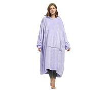 Catalonia Classy Extra Long Hoodie Blanket Oversized,Super Soft Fleece Warm Wearable Blanket, Giant Hoody with Large Front Pocket for Adults Men Women Purple