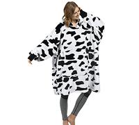 Catalonia Classy Fleece Wearable Blanket, Oversized Hoodie Blanket for Womens, Super Soft Warm Snuggle Hoodie, with Hood and Front Pocket, Dalmation