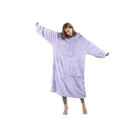 Catalonia Classy Fleece Wearable Blanket, Oversized Hoodie Blanket for Womens, Super Soft Warm Snuggle Hoodie, with Hood and Front Pocket, Purple, Over Length