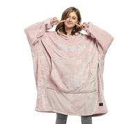 Catalonia Classy Fleece Wearable Blanket, Oversized Hoodie Blanket for Womens, Super Soft Warm Snuggle Hoodie, with Hood and Front Pocket, Pink