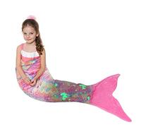 Catalonia Classy Glow in The Dark Mermaids Tail Blanket, Soft Warm Plush Fleece Sleeping Bag Cuddly Blanket 155 x 50 cm Fish Scale Pattern Pink Unicorn, Fish Scale Pattern, Fantasy Mermaid