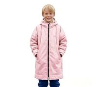 Catalonia Classy Kids Waterproof Changing Robe, Waterproof & Windproof Dry Poncho Robe for Surf Beach Swimming, Warm Sherpa Lined Swim Coat for Girls Boys Women, Pink