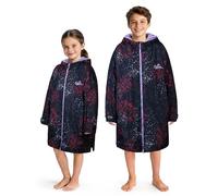 Catalonia Classy Kids Waterproof Changing Robe, Waterproof & Windproof Dry Poncho Robe for Surf Beach Swimming, Warm Sherpa Lined Swim Coat for Girls Boys Women, Black