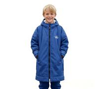 Catalonia Classy Kids Waterproof Changing Robe, Waterproof & Windproof Dry Poncho Robe for Surf Beach Swimming, Warm Sherpa Lined Swim Coat for Girls Boys Women, Navy