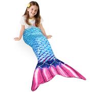 Catalonia Classy Mermaid Tail Blanket, Fish Scale Pattern Snuggle Blanket for Girls Woman, Ultra Soft Fleece Sleeping Throw for Kids, Cozy Mermaid Gift for Adult Toddlers