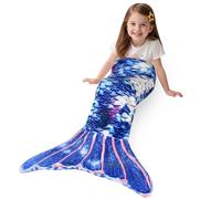 Catalonia Classy Mermaid Tail Blanket, Fish Scale Pattern Snuggle Blanket for Girls Woman, Ultra Soft Fleece Sleeping Throw for Kids, Cozy Mermaid Gift for Adult Toddlers