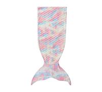 Catalonia Classy Mermaid Tail Blanket, Soft Warm Plush Fleece Sleeping Bag Snuggle Blanket for Teens, Candy Rainbow Mermaid