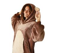 Catalonia Classy Oversize Hoodie Blanket, Fluffy Fleece Hoody Wearable Blanket Sweatshirt, Soft Warm Comfortable Giant Hoodie Robe Cute Animals Hoodies for Women Men Kids, Bear