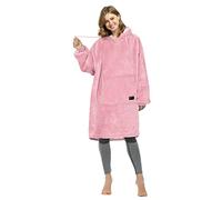 Catalonia Classy Sherpa Hooded Blanket Cosy Hoodie Blanket, Fluffy Warm Sweater Blanket Long Hooded Sweatshirt with Large Hood and Front Pocket, Gifts for Kids Adults Women Men Girls