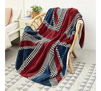 Catalonia Classy Union Jack Flag Blanket Fleece Sherpa Sofa Throw, UK Great British Flag Cover for Couch Cozy Soft Plush Patriotic Blanket Warm Single Bed England Throw 150 x 130 cm