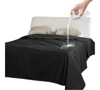 Catalonia Classy Waterproof Bed Blanket for Bed, Washable Protective Fleece Sherpa Throw for Adults, Bed Cover, 127×102 cm Black