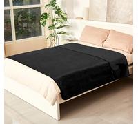 Catalonia Classy Waterproof Blanket for Bed, Reversible Fleece Blanket, Couch Protector, Bedspread, Sofa Cover, Liquid-Proof Love Blanket,203 X 152cm, Black/Black