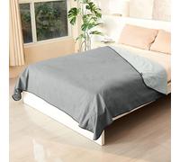 Catalonia Classy Waterproof Blanket for Bed, Reversible Fleece Blanket, Couch Protector, Bedspread, Sofa Cover, Liquid-Proof Love Blanket, 203 X 152cm,Grey