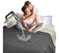 Catalonia Classy Waterproof Dog Blanket, Love Blanket Waterproof Couples, Extra Large Washable Reversible Fleece Throw Blanket for Bed Car Seat, 150 x 200 cm Gray/Tuape