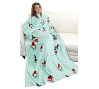 Catalonia Classy Wearable Blanket with Sleeves, Warm Soft Fleece TV Snuggle Blanket with Arms for Sofa Couch, Cozy Sleeved Throw Gift for Women Wife Man, 185 x 130 cm Christmas Elf