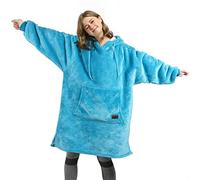 Catalonia Classy Women’s Sherpa Hoodie Blanket, Wearable Sherpa, Super Soft Warm, Comfortable Fleece with Kangaroo Pocket Adults Men Women Blue