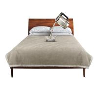 Catalonia Waterproof Liquid Pee Proof Fleece Sherpa Blanket for Bed Couch Sofa, Protector Cover for Baby, Cozy Lining Throws for Camping Boating (Camel/Taupe, 50x60 inch)