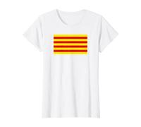 Catalonian Flag of Catalan - Senyera Value Graphic T-Shirt, Women, White, L