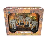 Catalyst Game Labs BattleTech | Miniatures | Inner Heavy Recon Lance | Expansion | Miniature Game Ages 14+, Metallic and Dark Colors