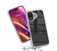 Catalyst Influence Case for iPhone 16, 2.5X Higher Drop Proof, Non-Slip Frosted Edges and Crystal Clear Back, Raised Edges Protection, 30% Louder Forward Audio, Lanyard Included